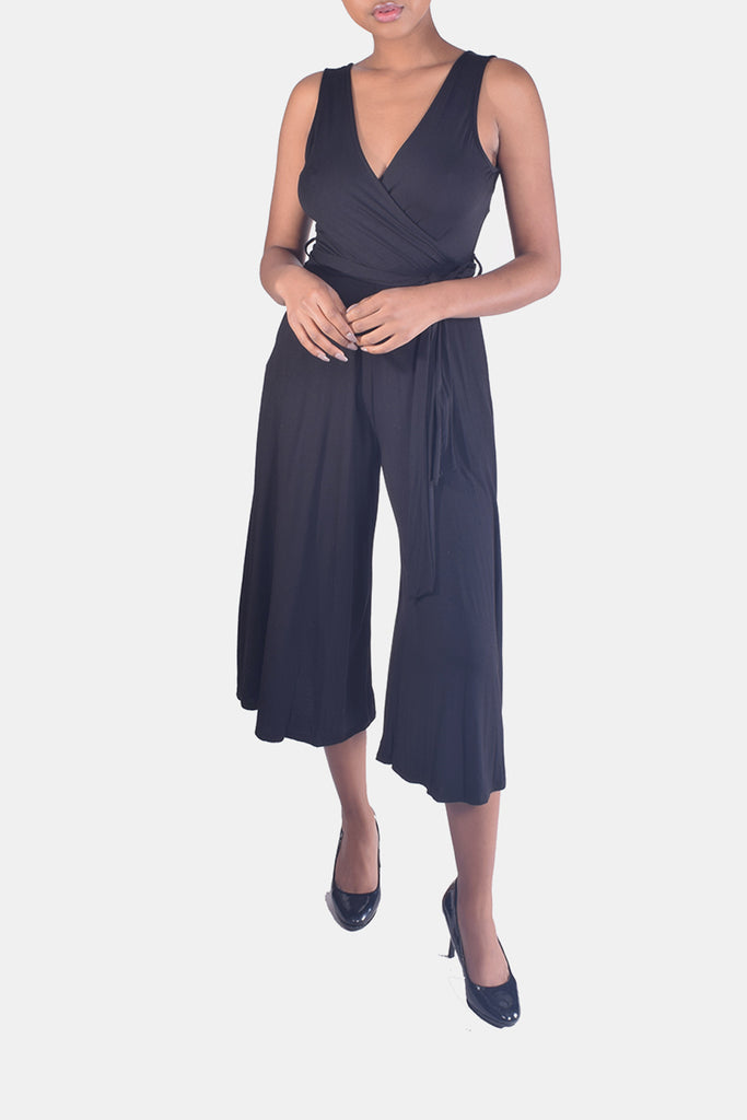 jersey wrap jumpsuit