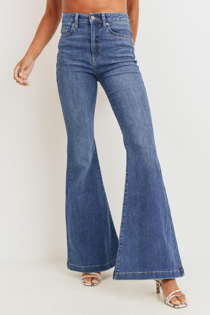 high waisted bell jeans