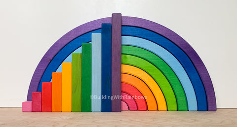 Bauspiel Giant Rainbow with Bauspiel Stepping Blocks