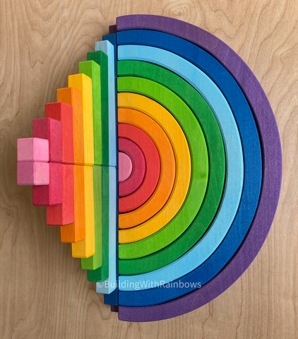 Bauspiel Giant Rainbow with Bauspiel Stepping Blocks