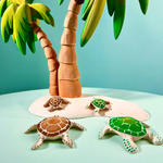 Wooden Baby Turtle Green
