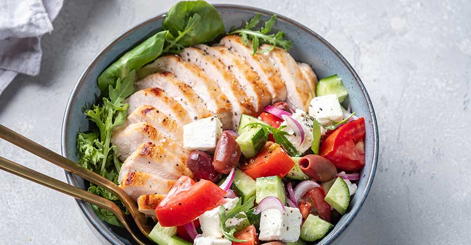 Photo of Lemon Herb Mediterranean Chicken Salad (adapted from Cafe Delights)