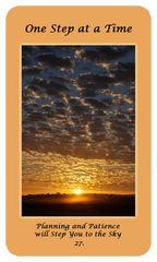 Sunlit Memories Oracle Card #27 One Step at a Time