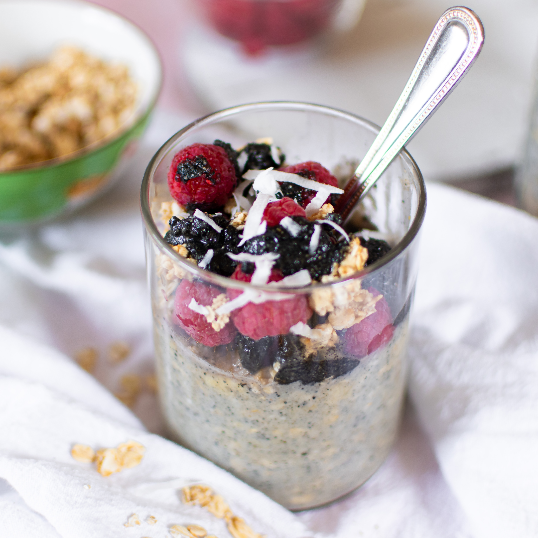 Black Sesame Overnight Oats – Rooted Fare