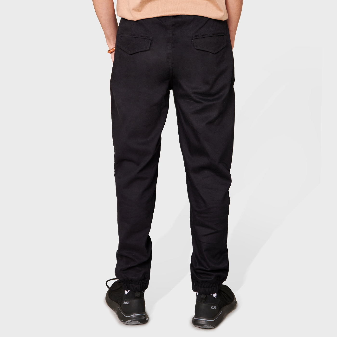 Buy Black Mens Chino Jogger Pants 3722