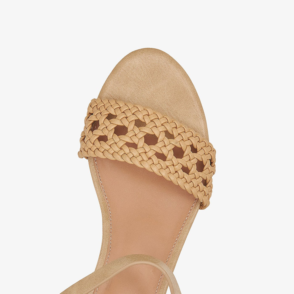 Buy BEIGE Basket Weave Women Sandals – Ndure.com
