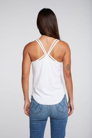 Chaser Recycled Vintage Rib Strappy Shirttail Racer Back Tank - Button Up Boutique