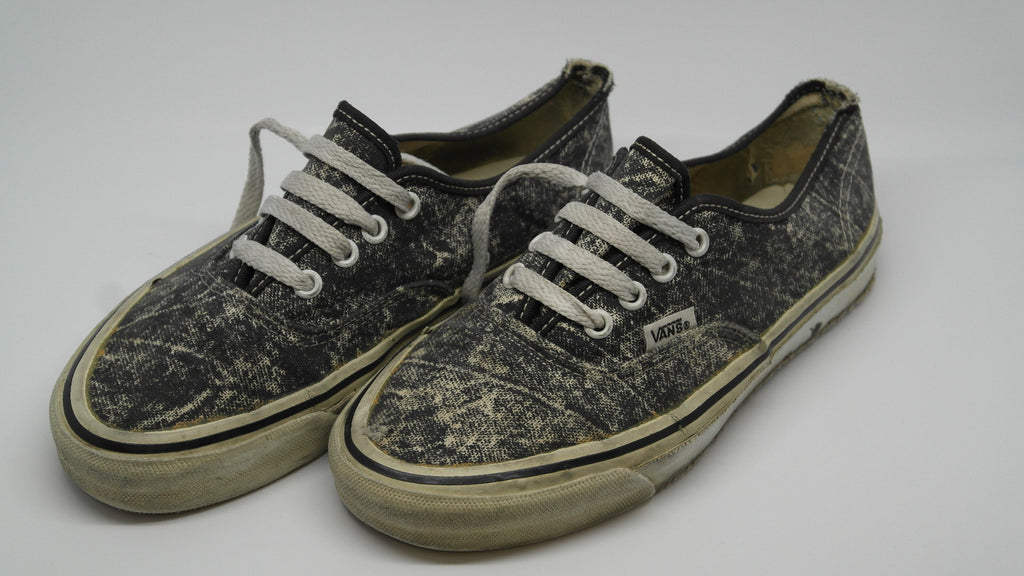 vans black acid denim