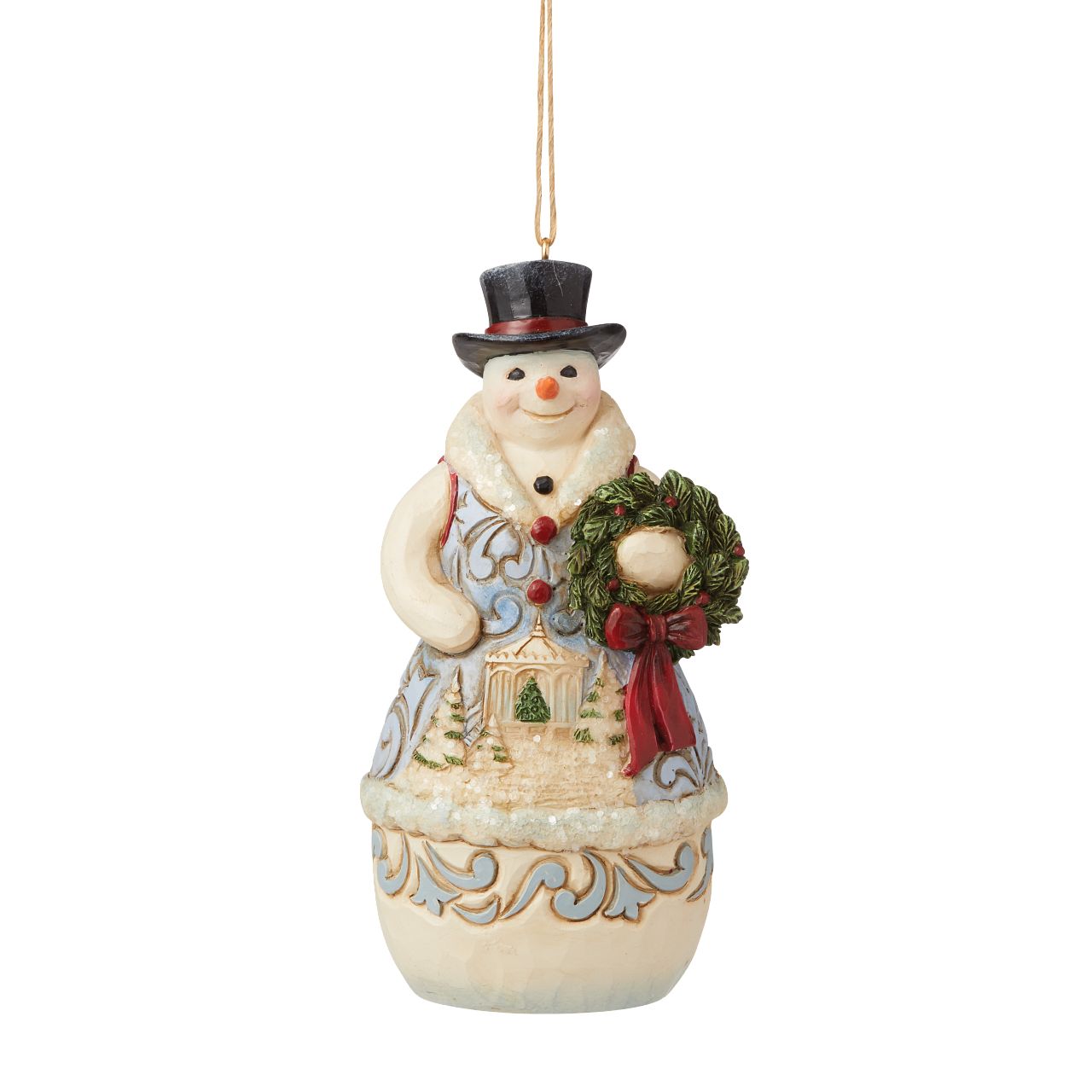 Enesco Jim Shore Heartwood Creek Victorian Snowman with Bell 