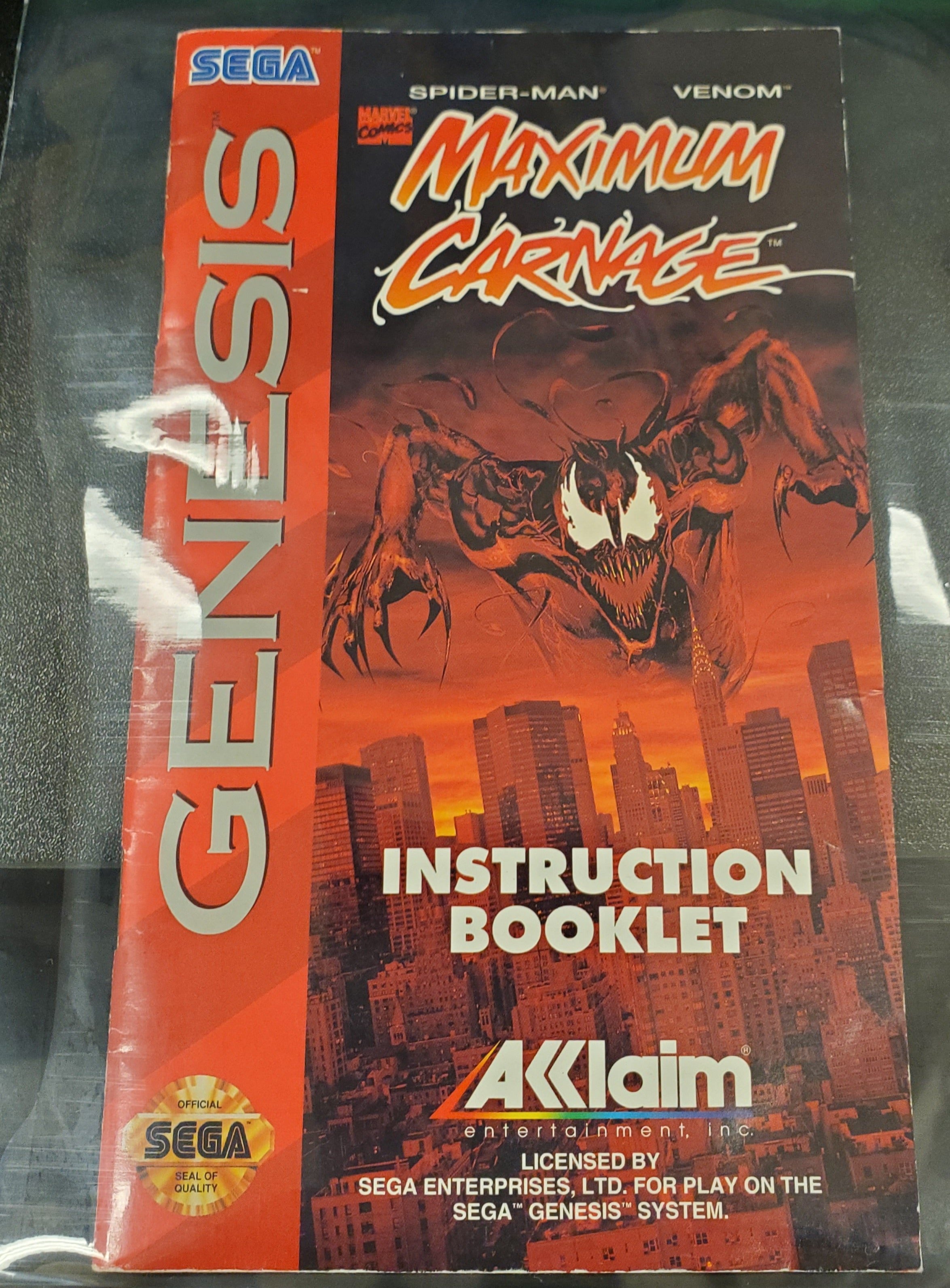 MAXIMUM CARNAGE 【美品・赤色版・Genesis北米版】 现货の通販 本