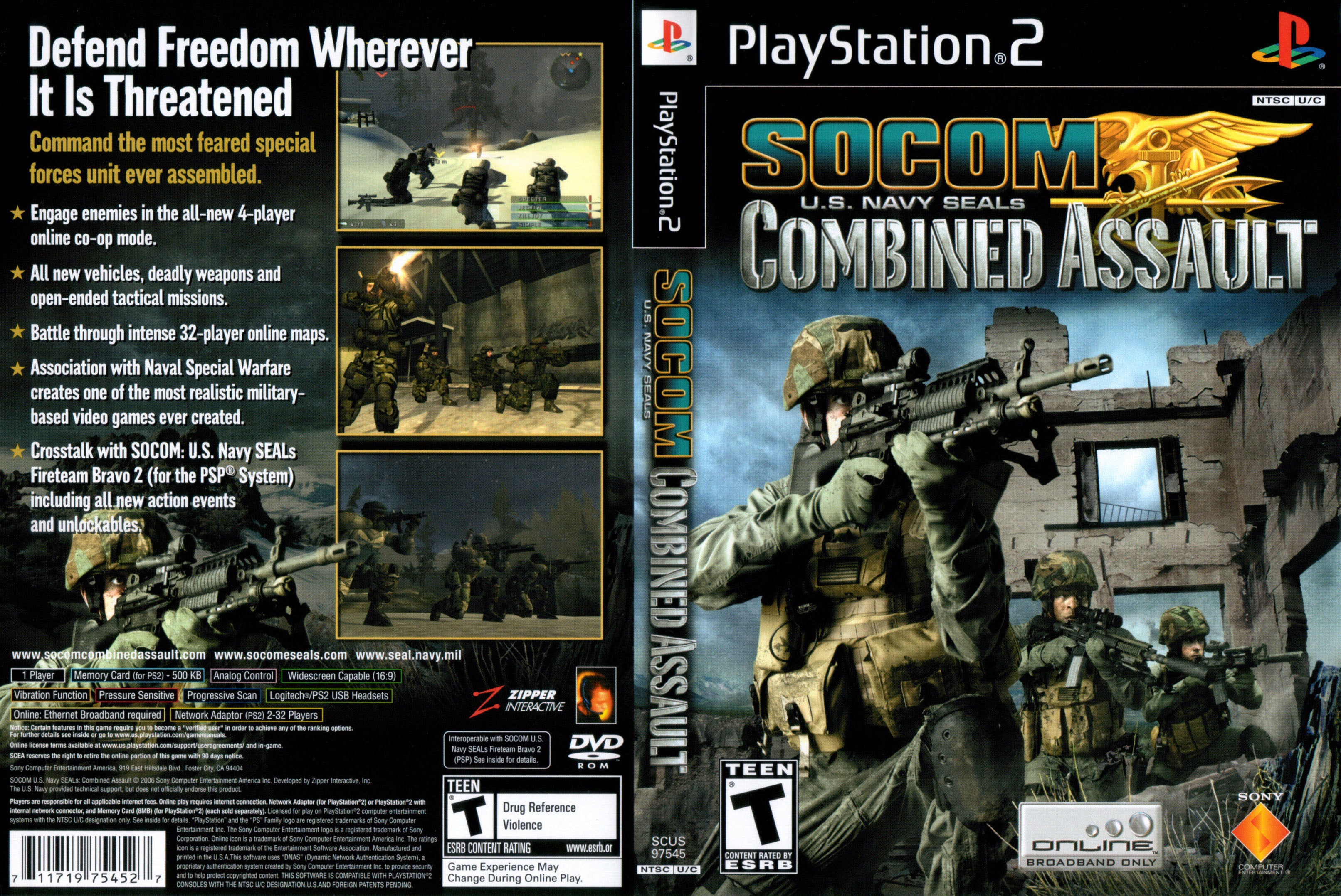Playstation 2 Socom Us Navy Seals Combined Assault Steel Collectibles Llc