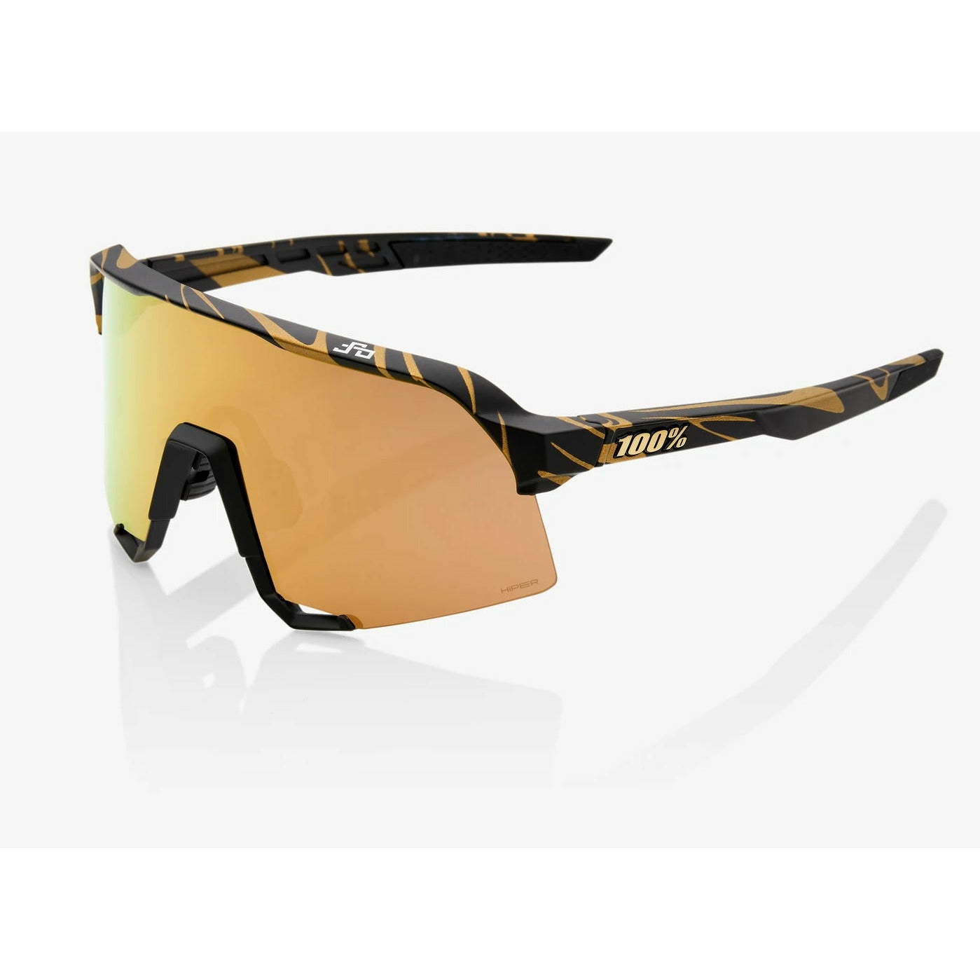 100% S3 Peter Sagan LE Metallic Sports Performance Mirrored Sunglasses -  MetallicGoldFlake / HiPerGoldMirror