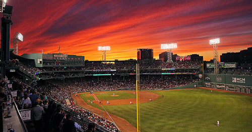 Boston Fenway park stadium sunset photo