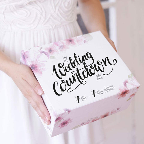 Die Wedding Countdown Box unsere englische Variante des Hochzeits-Countdown-Kalenders.