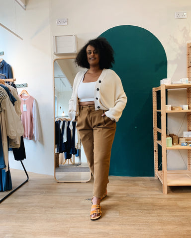 shop sustainable fashion looks at Sancho's Genova