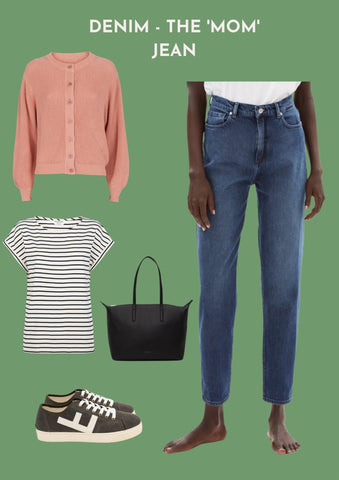 shop sustainable denim styles - how to dress the mom jeans