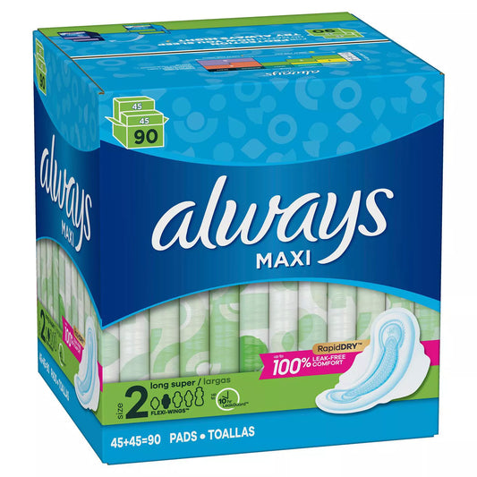 Always Infinity FlexFoam Heavy Flow Pads with Flexi-Wings, Unscented - Size  2 (80 ct.) - Sam's Club