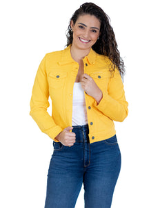 Chamarra De Mezclilla Mujer Amarillo Indicum Hakuna Slim Fit – INDICUM DENIM