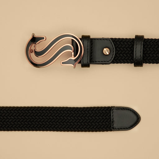 with monogram elastic belt