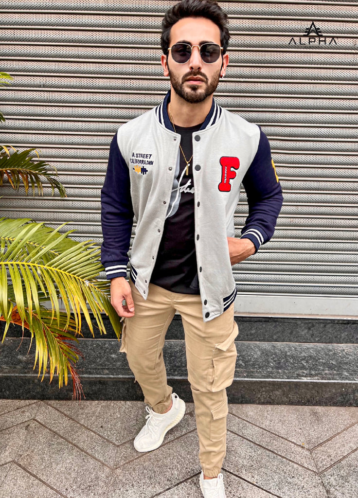 N.Y Streetstyle varsity jacket black – The Alpha Male India