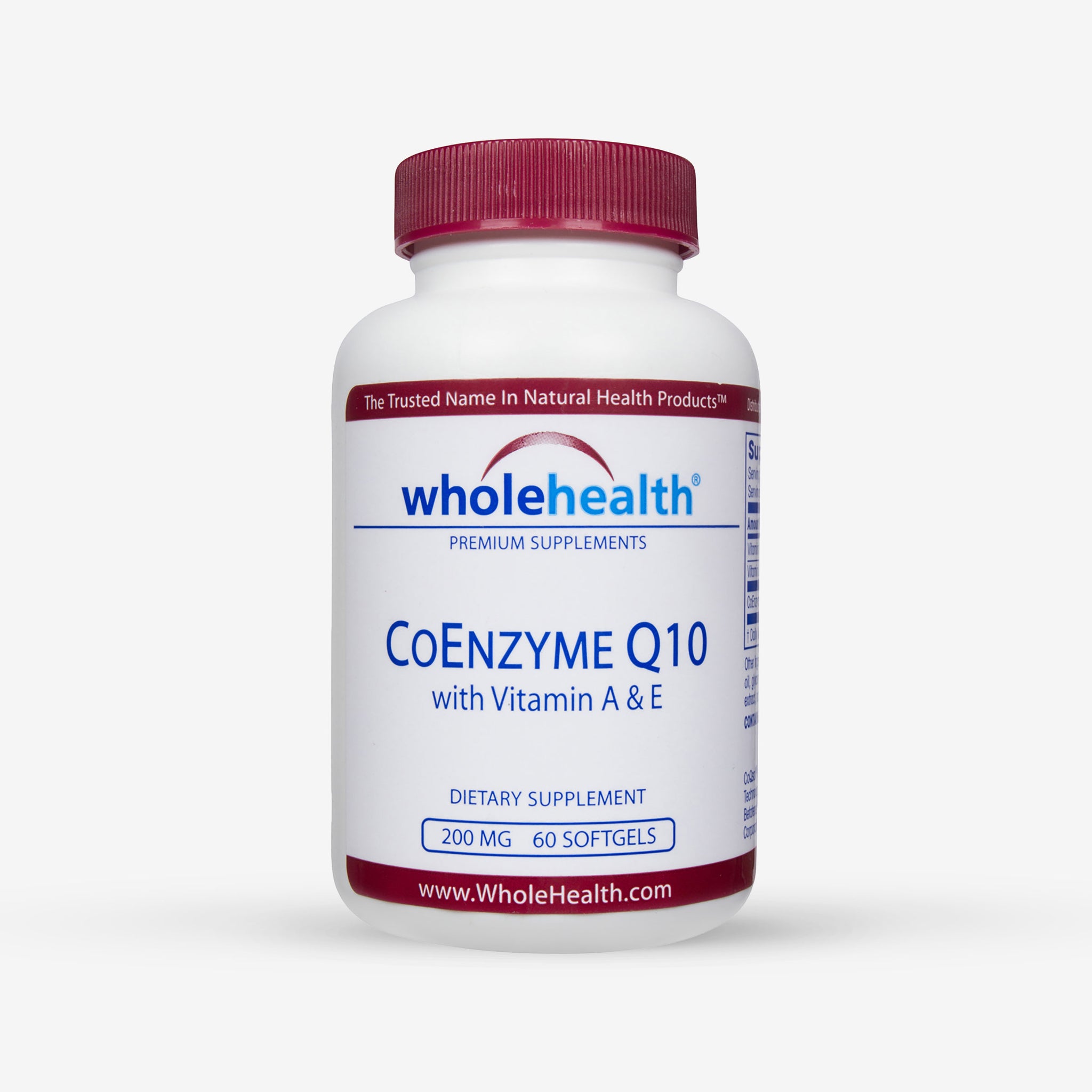 wholehealth CoEnzyme Q10 200mg 60 Softgels v1a