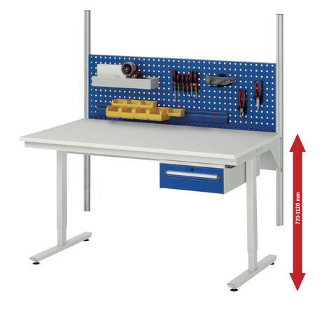 Elektrische höhenverstellbare workbench