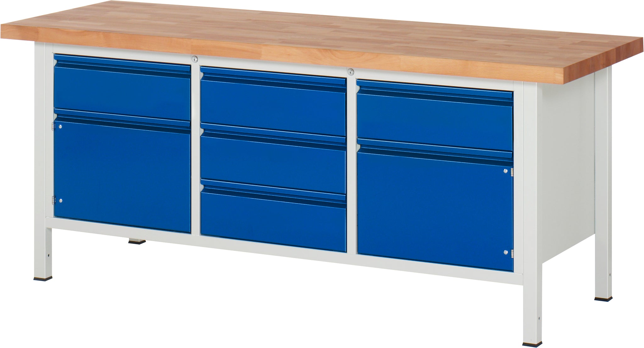 Industrial Workbenches with Drawers and Cabinets - EquiptoWork