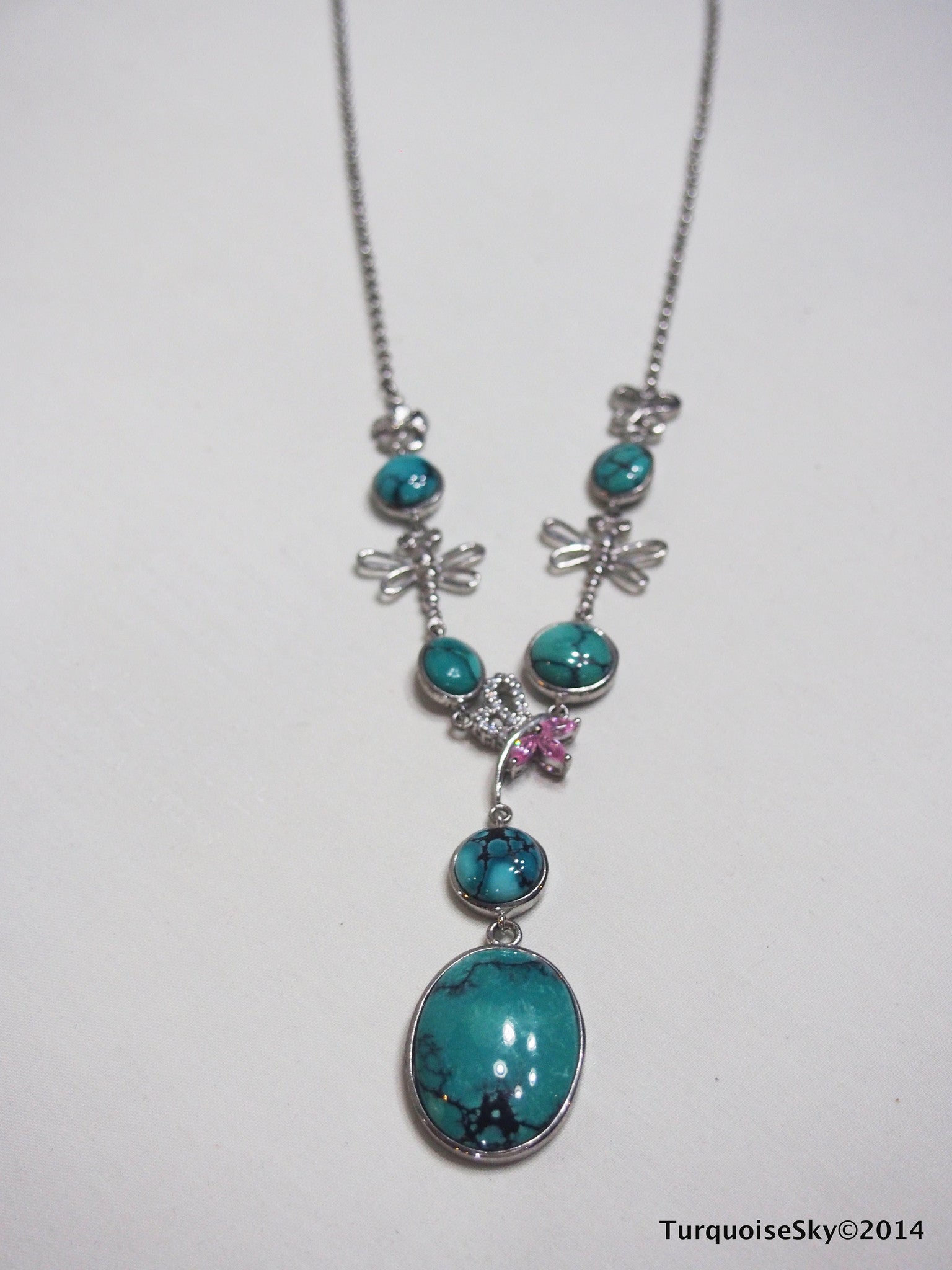 Natural Turquoise Necklace 20 Inches TurquoiseSky   A11379.1.JPG