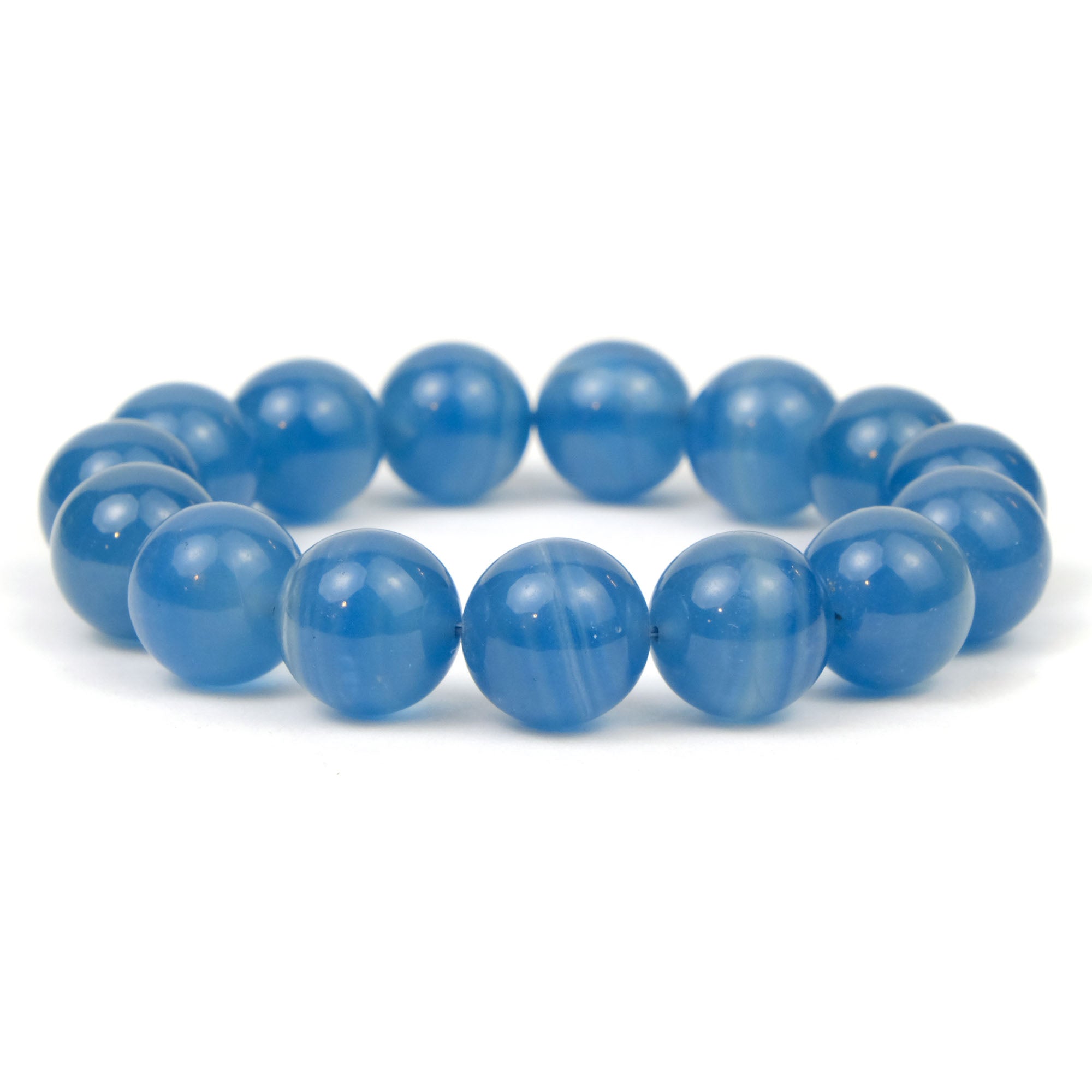 CBT Round Natural Stone Beads Blue Beads for Bracelets 14 Inch Beads for  Jewelry Making for Bracelets