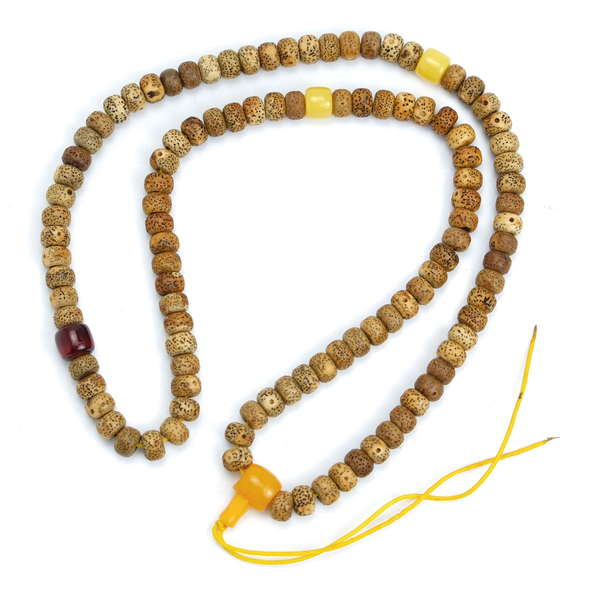 108PCS 8mm Blood sandalwood Hand Carved Lotus Beaded Mala Necklace