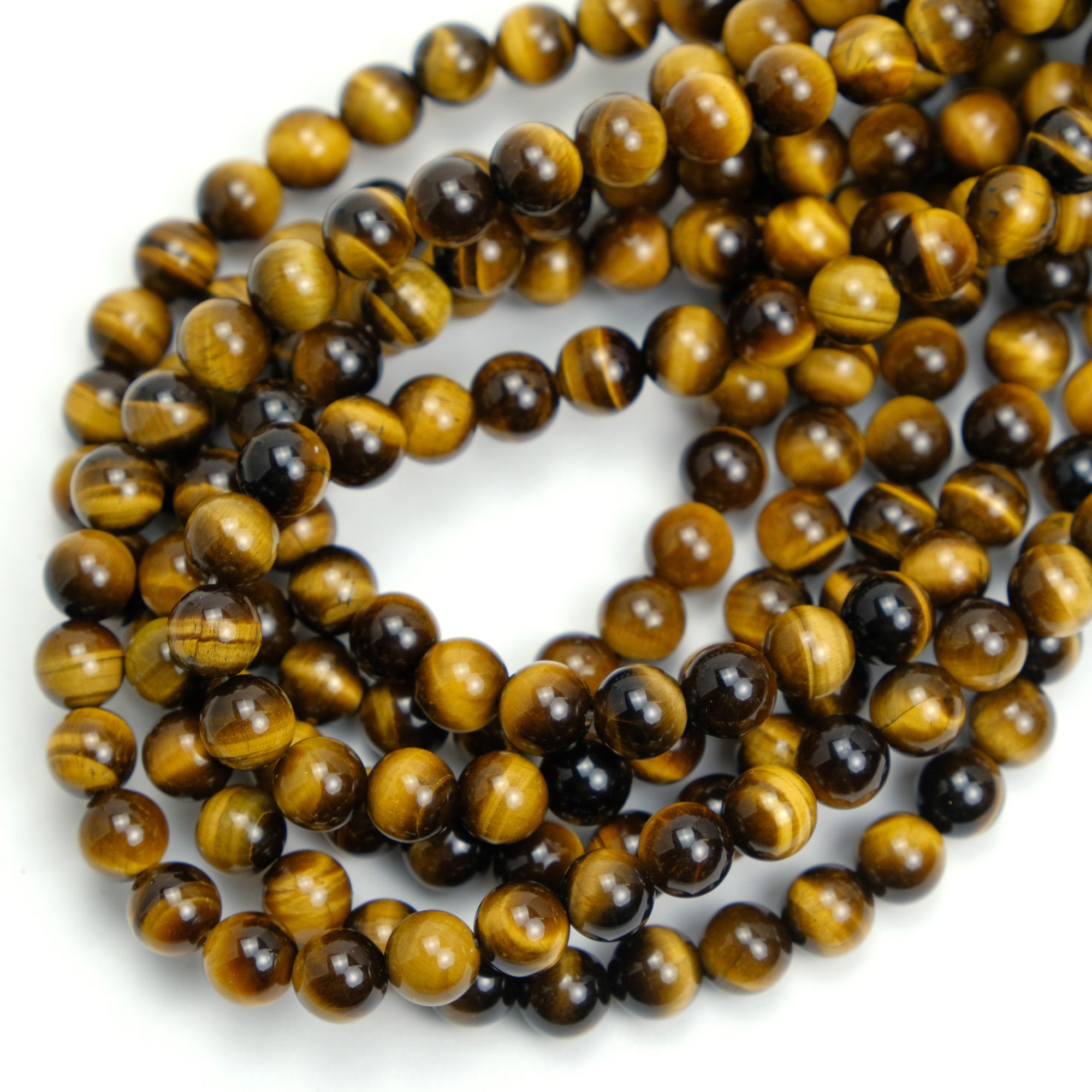 Multi Colored Tiger Eye Faceted Beads - 6mm - A Grain of Sand