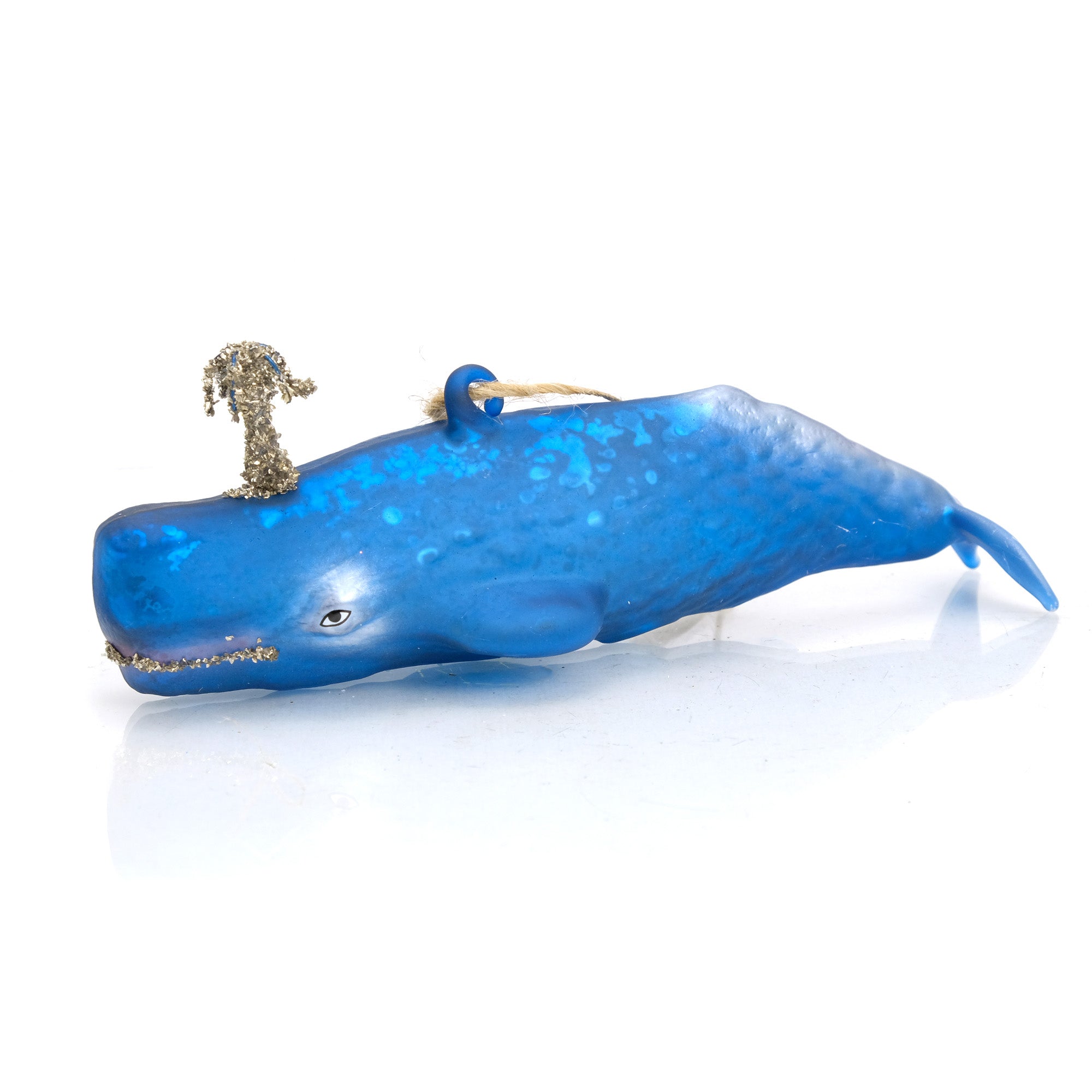 Blue with White Whale Ornament – Blue Beetle