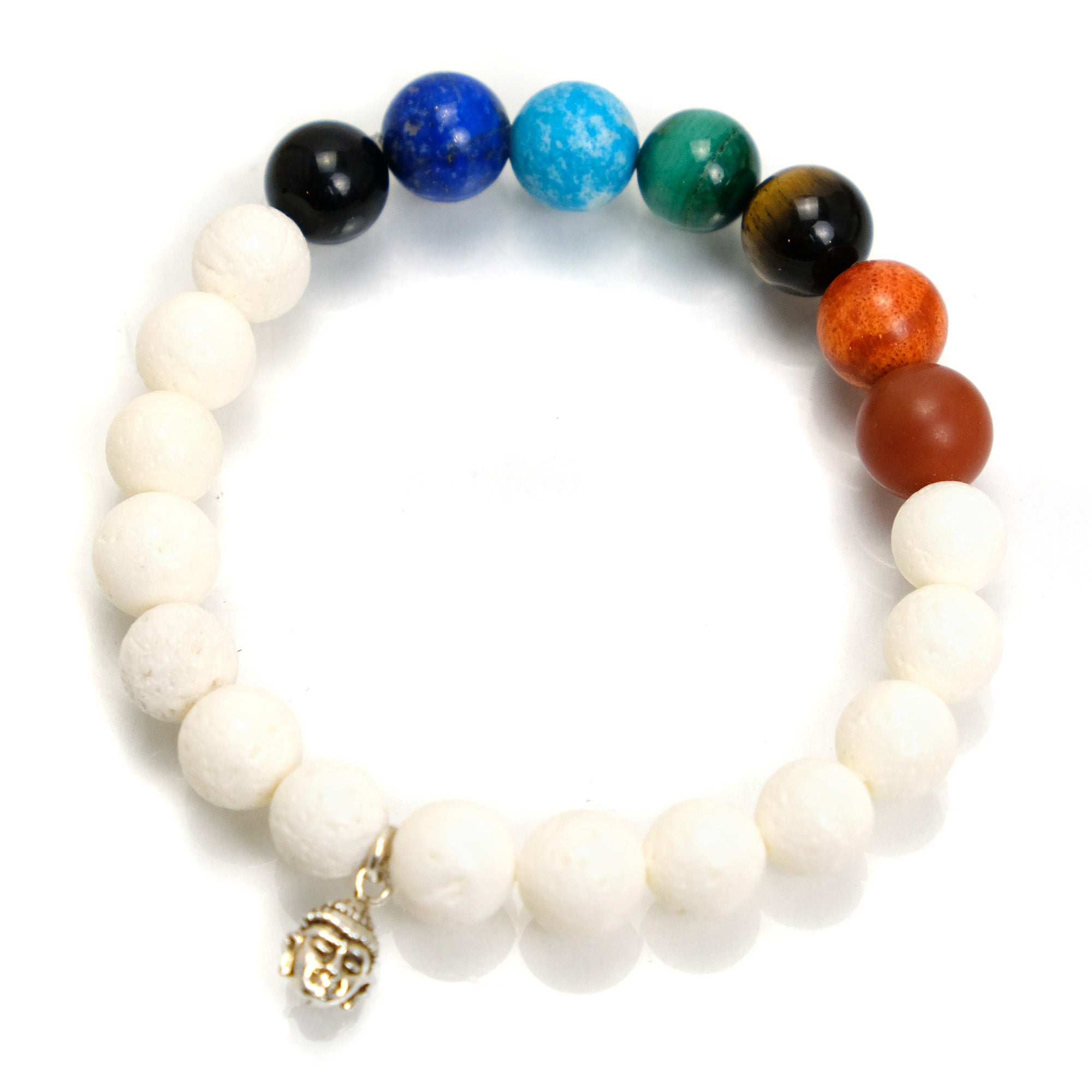 Semi-precious stone stretch bracelets