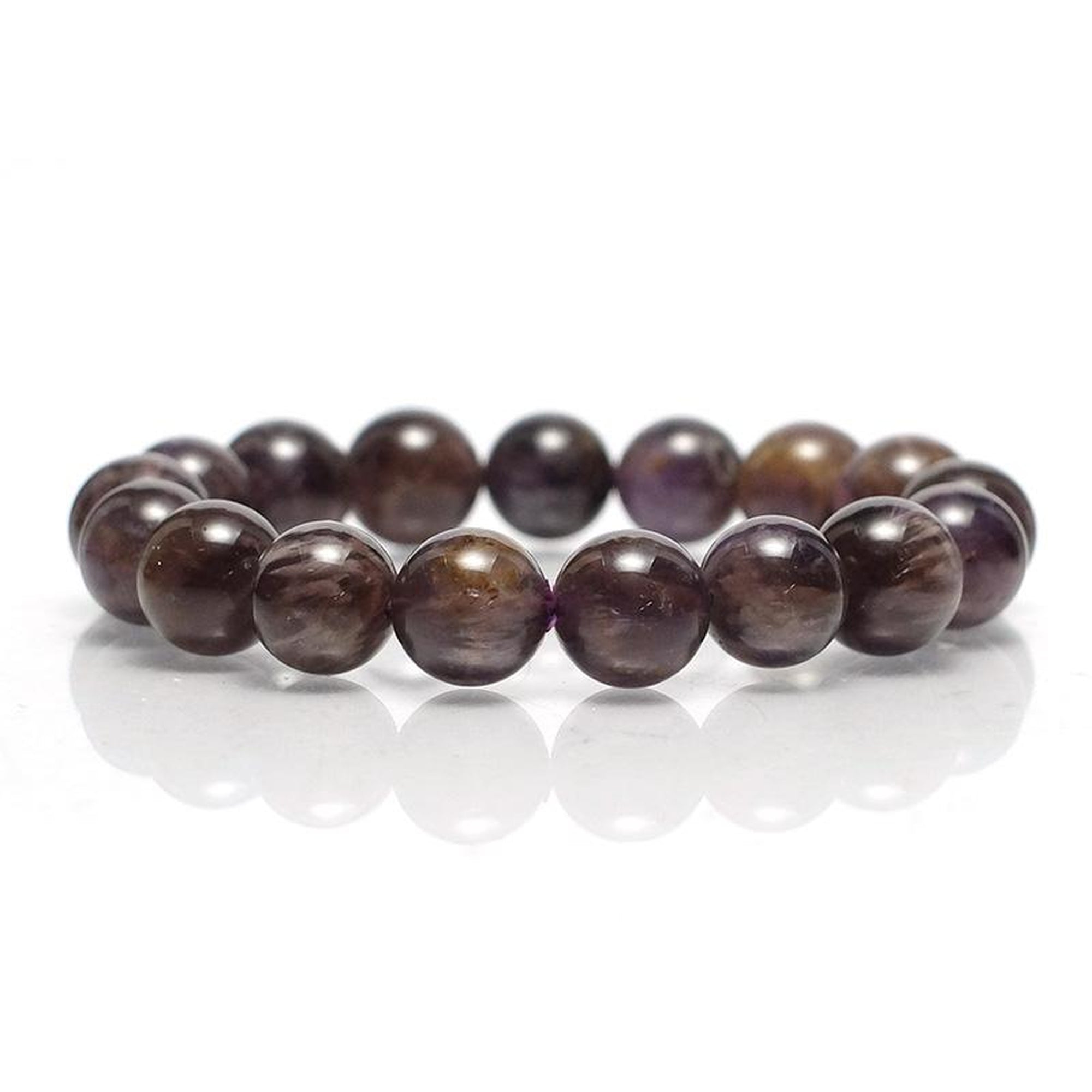 Semi-Precious Stone and Palmwood Chakra Stretch Bracelet