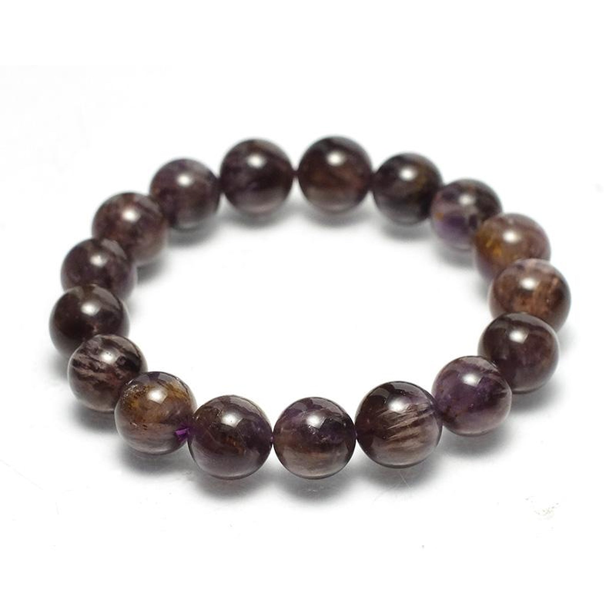 Semi-Precious Stone and Palmwood Chakra Stretch Bracelet