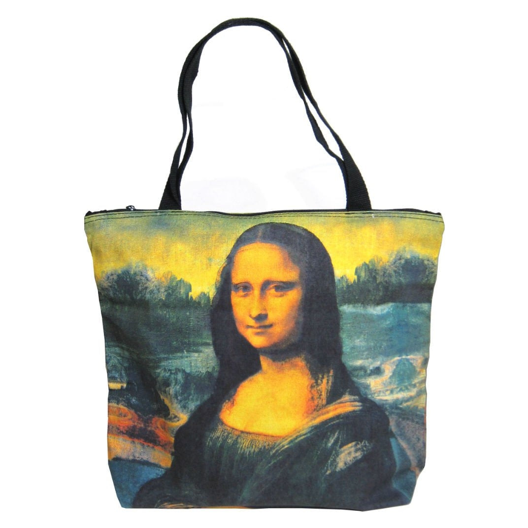 Screen Printed Tote Bag, Mona Lisa - Beads of Paradise