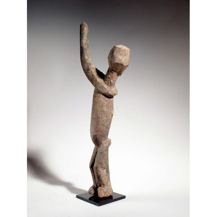 アフリカンアート 民族芸術 木彫人物オブジェ ビーズ装飾 プリミティブ