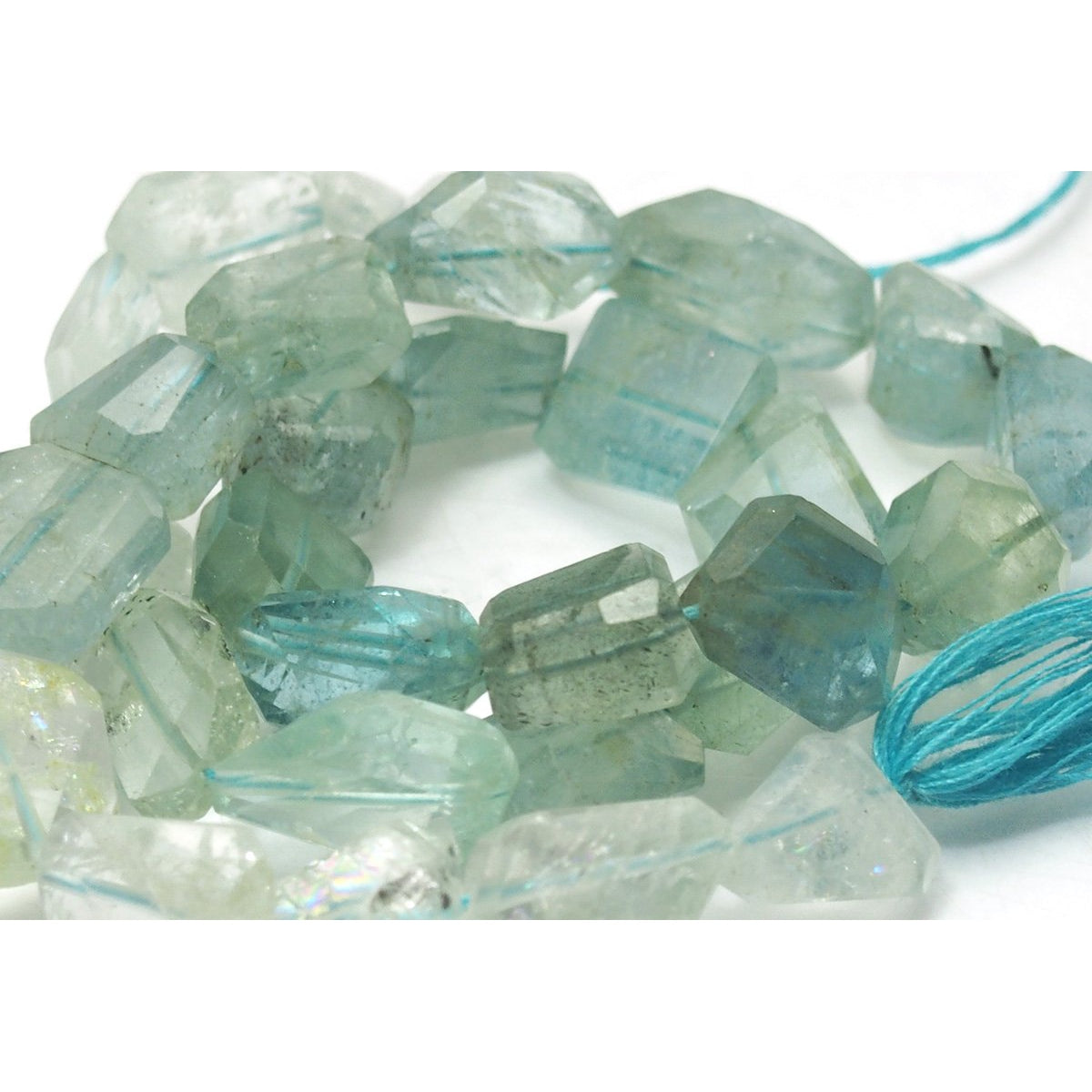 Aquamarine Faceted Nugget Strand – Beads of Paradise
