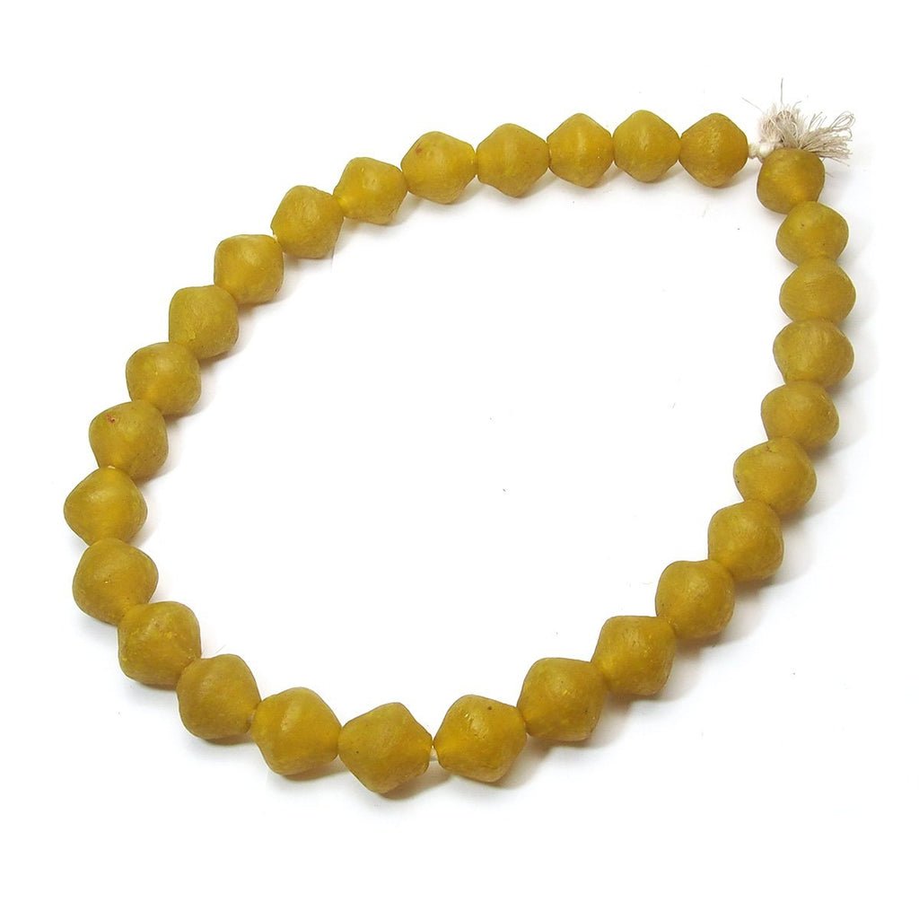 Large Antique Sea Glass Beads from Ghana — Made Solid