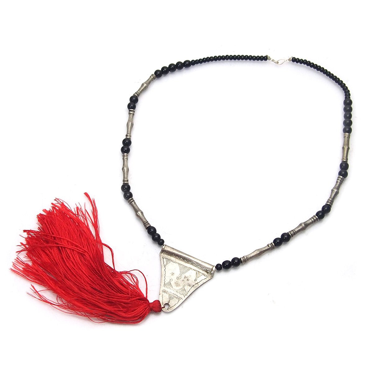 Silver Beaded Tuareg Necklace — FORM Atelier