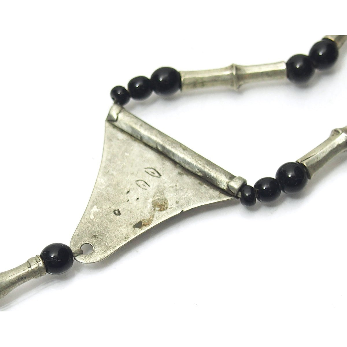 Trade Bead w/Multi Stone and Tuareg Cross Necklace (17-56) - Gallery 601