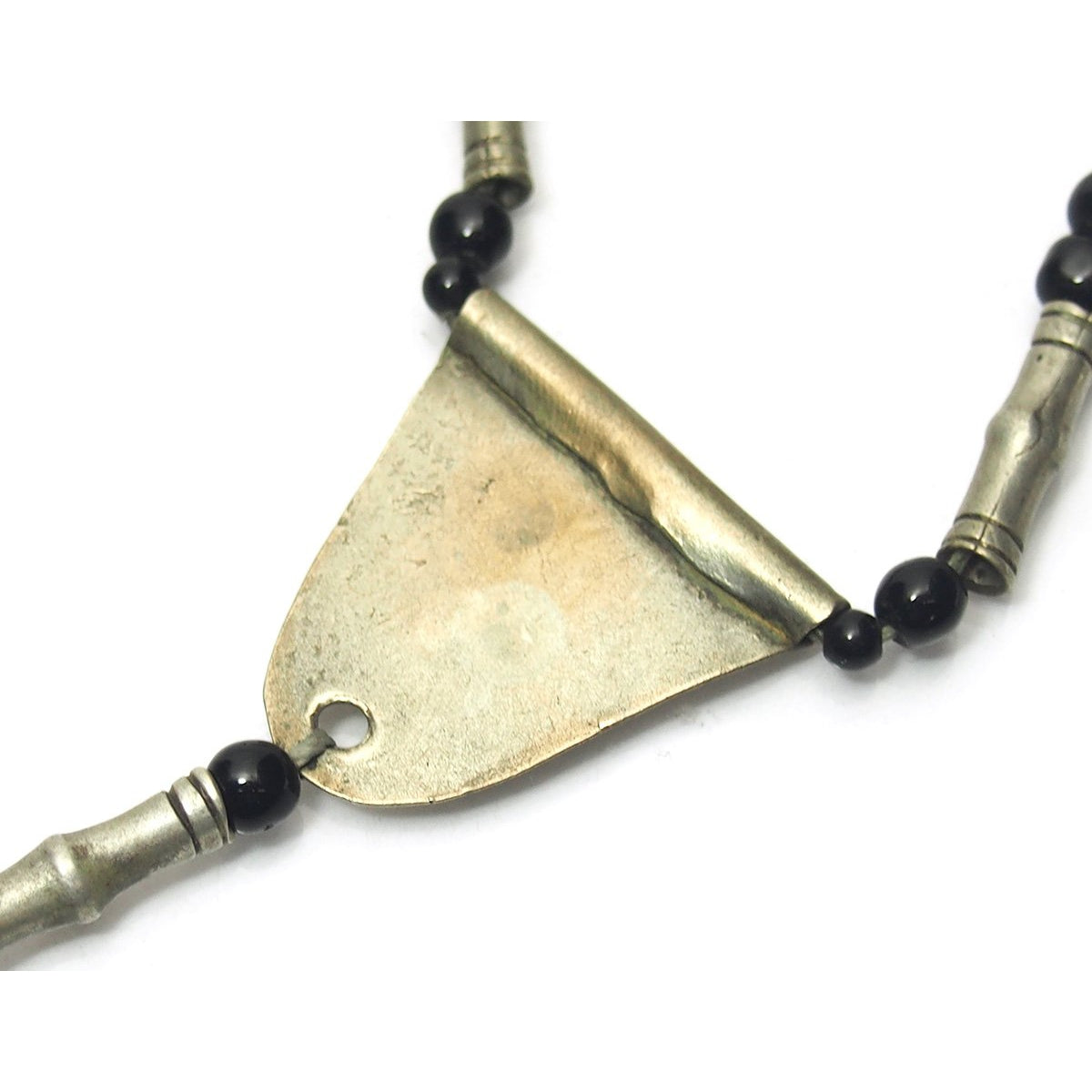 Trade Bead w/Multi Stone and Tuareg Cross Necklace (17-56) - Gallery 601