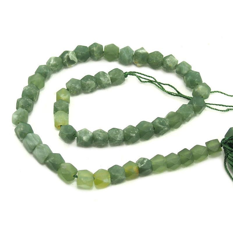 Afghan Jade Matte Faceted, Medium – Beads of Paradise