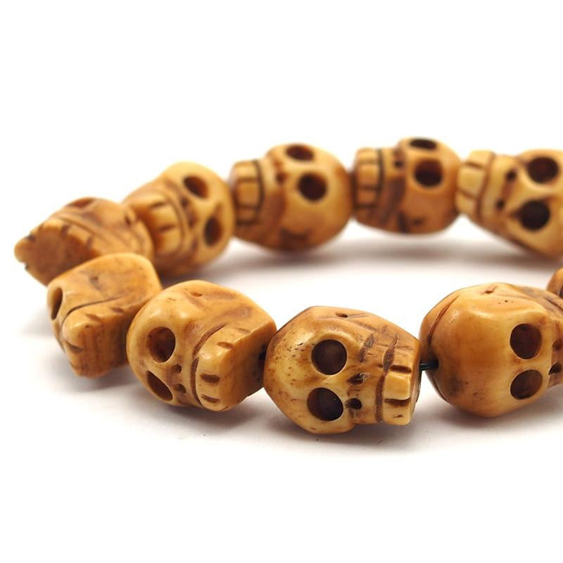 Skull Beads | Bone, Metal, Sterling Silver, Ceramic, Wood Skull Beads ...