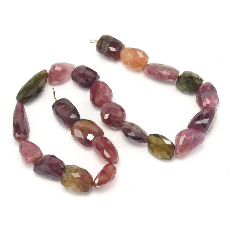 Natural Watermelon Garnet Beads Strands Gemstone Beads- DearBeads