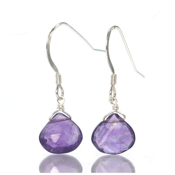 Amethyst Earrings with Sterling Silver French Ear Wire – Beads of Paradise
