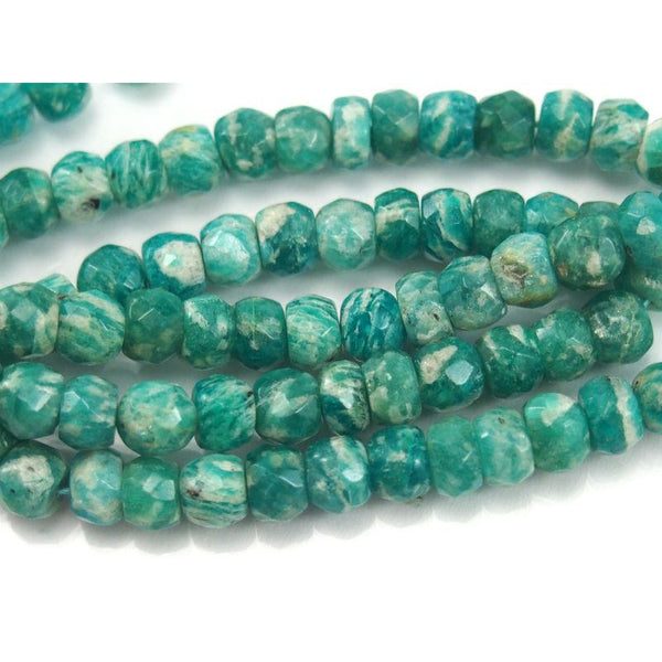 Amazonite Faceted Rondelles 6mm Strand