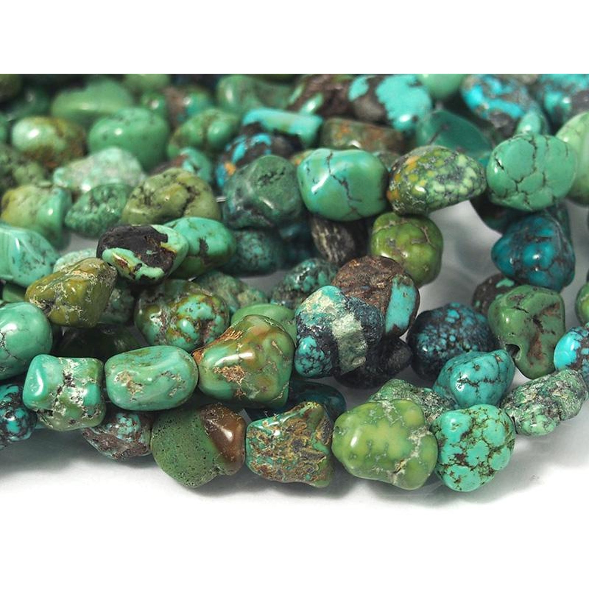 TURQUOISE BROWN TOPAZ Tile Beads-BD5945-STRAND