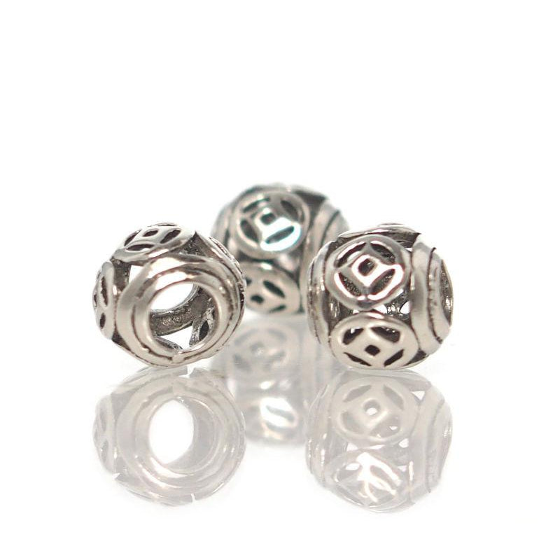 Sterling Silver Filigree Eye Ball 8mm Bead - Beads of Paradise