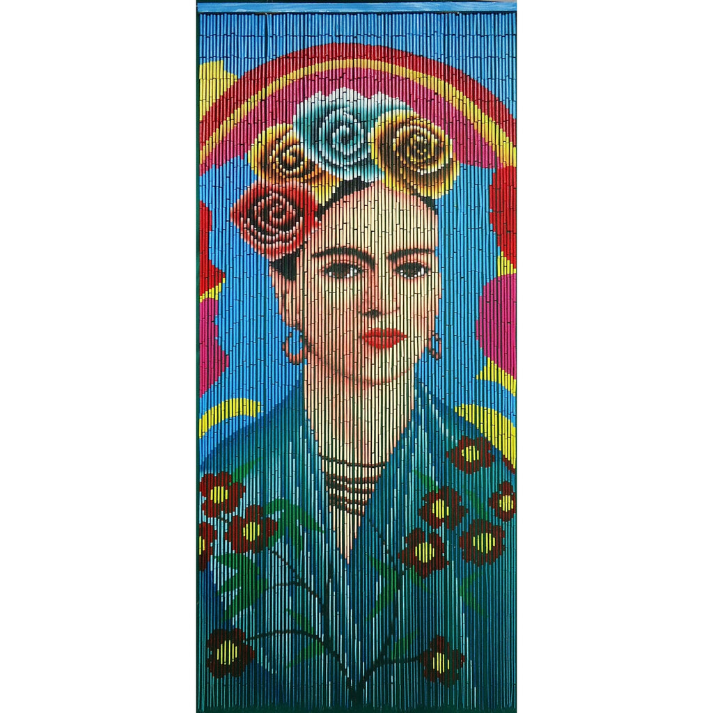 Bamboo Beaded Curtain Hand Painted-Frida - Beads of Paradise
